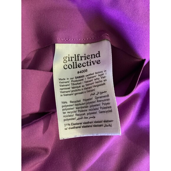 Girlfriend Collective Leggings Womens Small Purple High Rise Yoga Athletic Pants - Picture 3 of 4